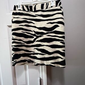 Merona Black and White Zebra Pencil Skirt